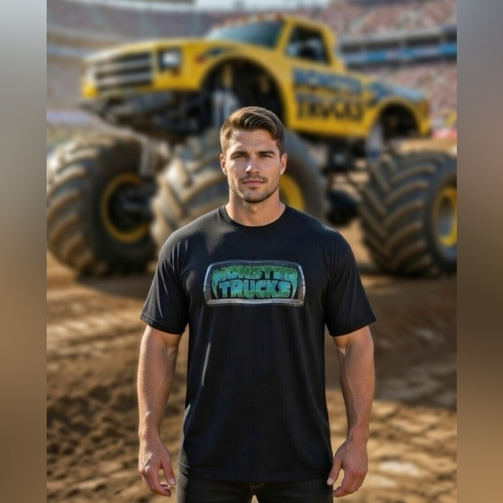 Monster Trucks District Black T-Shirt